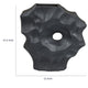 Joel Abstract Sculpted Vase with Textured Organic Form | Black Ceramic 15"