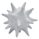 Xyla Decorative Orb with Spiked Starburst Patterns | White Resin 8"