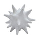 Xyla Decorative Orb with Spiked Starburst Patterns | White Resin 8"