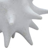 Xyla Decorative Orb with Spiked Starburst Patterns | White Resin 8"