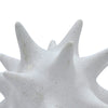 Xyla Decorative Orb with Spiked Starburst Patterns | White Resin 8"