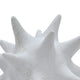 Xyla Decorative Orb with Spiked Starburst Patterns | White Resin 8"