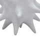 Xyla Decorative Orb with Spiked Starburst Patterns | White Resin 8"