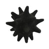 Noah Decorative Orb Sculpture with Spiked Details | Black Resin 8"