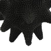 Noah Decorative Orb Sculpture with Spiked Details | Black Resin 8"