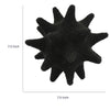 Noah Decorative Orb Sculpture with Spiked Details | Black Resin 8"