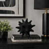 Noah Decorative Orb Sculpture with Spiked Details | Black Resin 8"