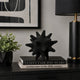 Noah Decorative Orb Sculpture with Spiked Details | Black Resin 8"