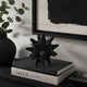 Noah Decorative Orb Sculpture with Spiked Details | Black Resin 8"