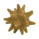 Noah Decorative Orb Sculpture with Spiked Details | Gold Resin 8"