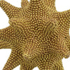 Noah Decorative Orb Sculpture with Spiked Details | Gold Resin 8"