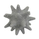 Noah Decorative Orb Sculpture with Spiked Details | Silver Resin 8"