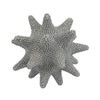 Noah Decorative Orb Sculpture with Spiked Details | Silver Resin 8"