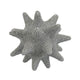 Noah Decorative Orb Sculpture with Spiked Details | Silver Resin 8"