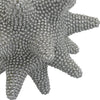 Noah Decorative Orb Sculpture with Spiked Details | Silver Resin 8"