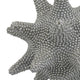 Noah Decorative Orb Sculpture with Spiked Details | Silver Resin 8"