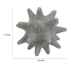 Noah Decorative Orb Sculpture with Spiked Details | Silver Resin 8"