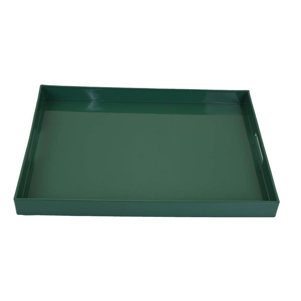 Diana Serving Tray with Integrated H&les | Green Polyurethane 19x14