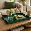 Diana Serving Tray with Integrated H&les | Green Polyurethane 19x14