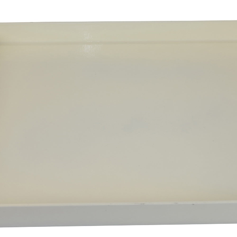 Diana Serving Tray with Integrated H&les | White Polyurethane 19x14