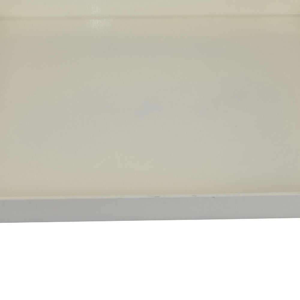 Diana Serving Tray with Integrated H&les | White Polyurethane 19x14