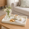 Diana Serving Tray with Integrated H&les | White Polyurethane 19x14