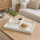 Diana Serving Tray with Integrated H&les | White Polyurethane 19x14