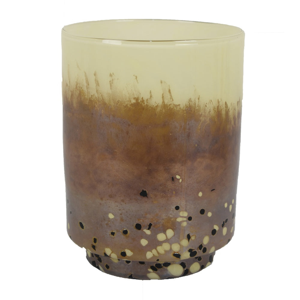 Sophie Vase with Frosted Gradient | Speckled Base | Multi-Tone Glass 9"