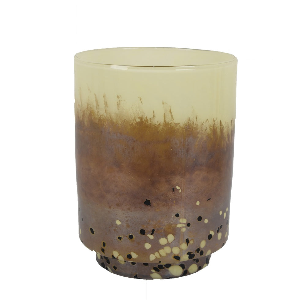 Sophie Vase with Frosted Gradient | Speckled Base | Multi-Tone Glass 9"