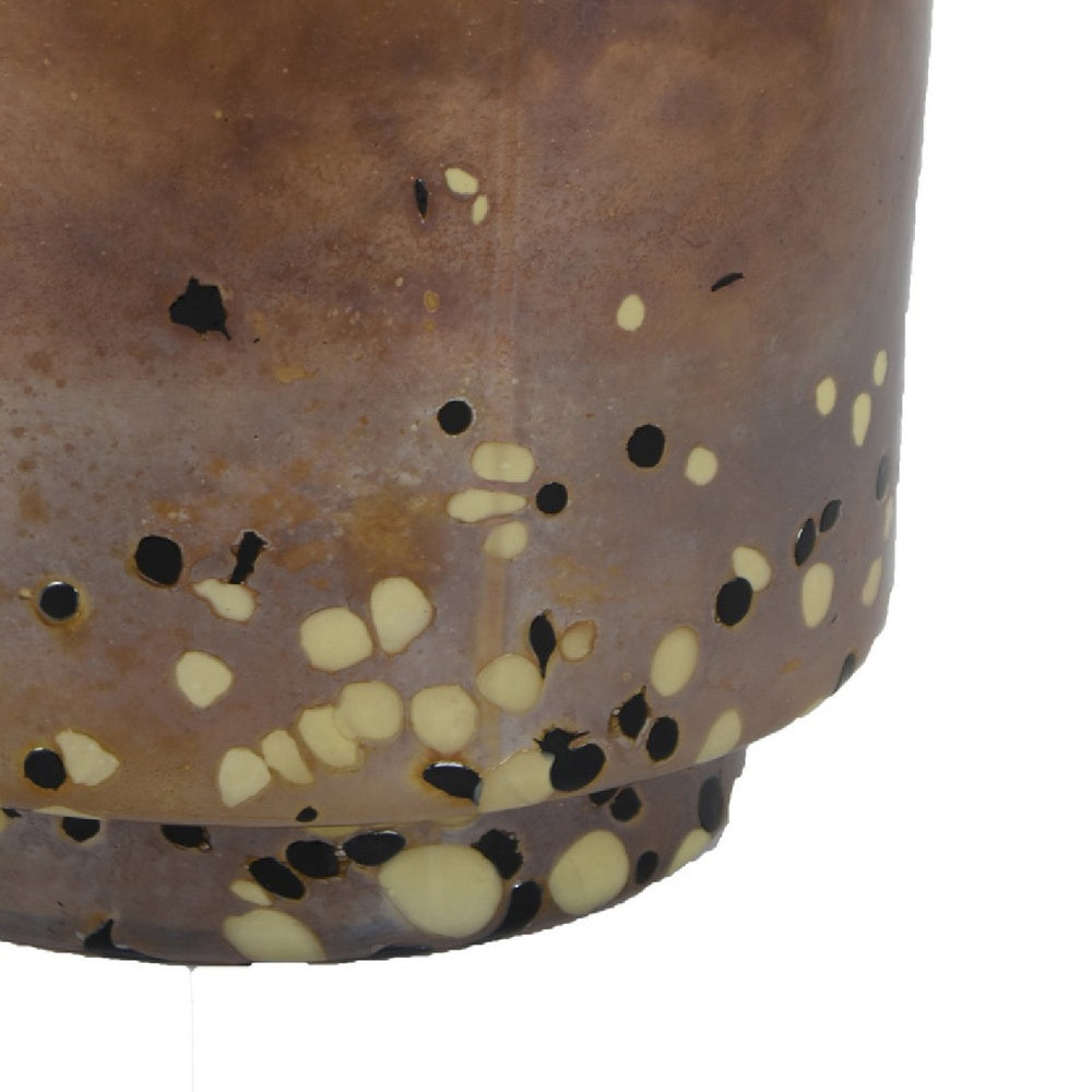 Sophie Vase with Frosted Gradient | Speckled Base | Multi-Tone Glass 9"