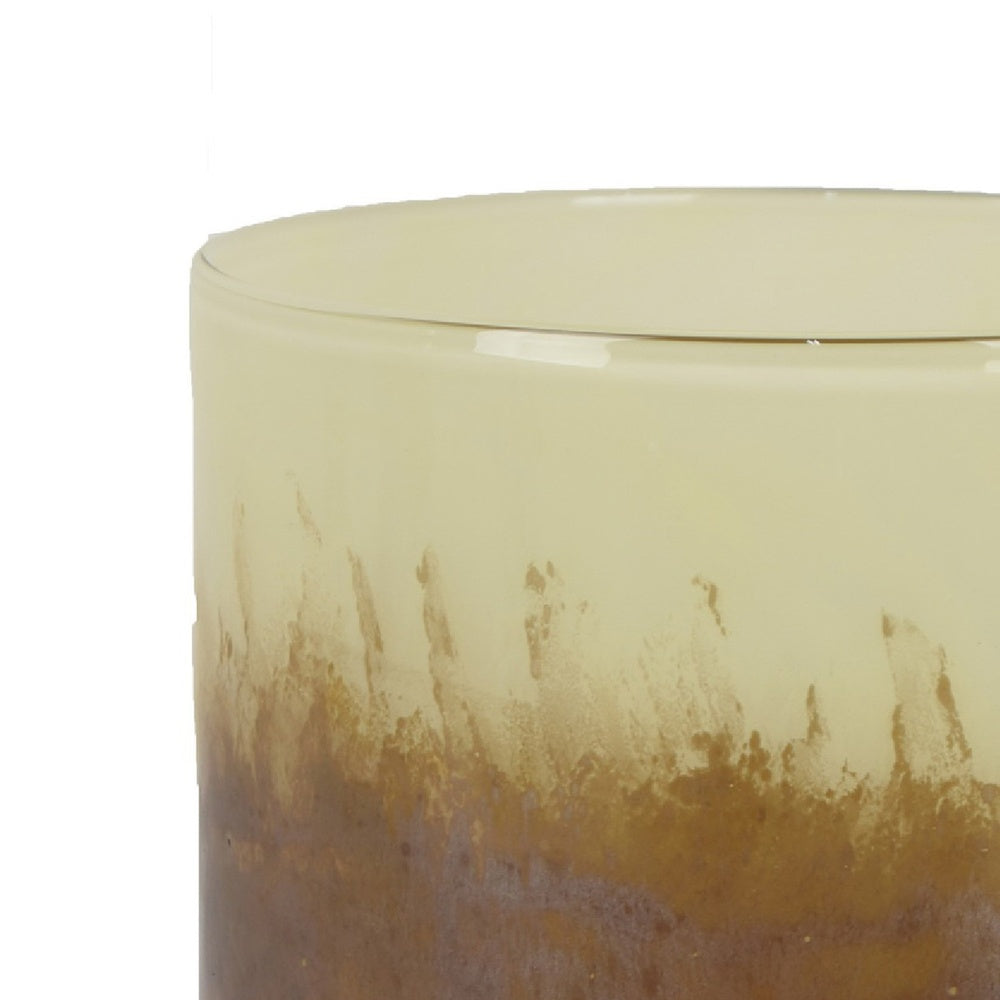 Sophie Vase with Frosted Gradient | Speckled Base | Multi-Tone Glass 9"