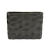 Posy Decorative Block Vase with Hammered Texture | Black Aluminum 12"