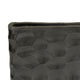 Posy Decorative Block Vase with Hammered Texture | Black Aluminum 12"