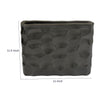 Posy Decorative Block Vase with Hammered Texture | Black Aluminum 12"