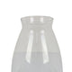 Ahna Modern Vase with Green Ribbed Ceramic Base | Clear Glass 16"