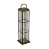 Esha 20" Tall Lantern with H&le | Clear Glass Panels | Bronze Metal