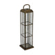 Esha 20" Tall Lantern with H&le | Clear Glass Panels | Bronze Metal