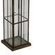 Esha 20" Tall Lantern with H&le | Clear Glass Panels | Bronze Metal