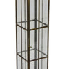 Esha 20" Tall Lantern with H&le | Clear Glass Panels | Bronze Metal
