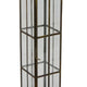 Esha 20" Tall Lantern with H&le | Clear Glass Panels | Bronze Metal