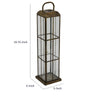 Esha 20" Tall Lantern with H&le | Clear Glass Panels | Bronze Metal