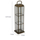 Esha 20" Tall Lantern with H&le | Clear Glass Panels | Bronze Metal