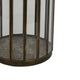 Bonie 10" Glass Hurricane C&le Holder with Paneled Frame | Bronze Metal