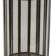 Bonie 10" Glass Hurricane C&le Holder with Paneled Frame | Bronze Metal