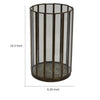 Bonie 10" Glass Hurricane C&le Holder with Paneled Frame | Bronze Metal