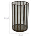 Bonie 10" Glass Hurricane C&le Holder with Paneled Frame | Bronze Metal