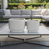 Jerry Planter with Ribbed Texture | Set of 2 | White Speckled Ceramic