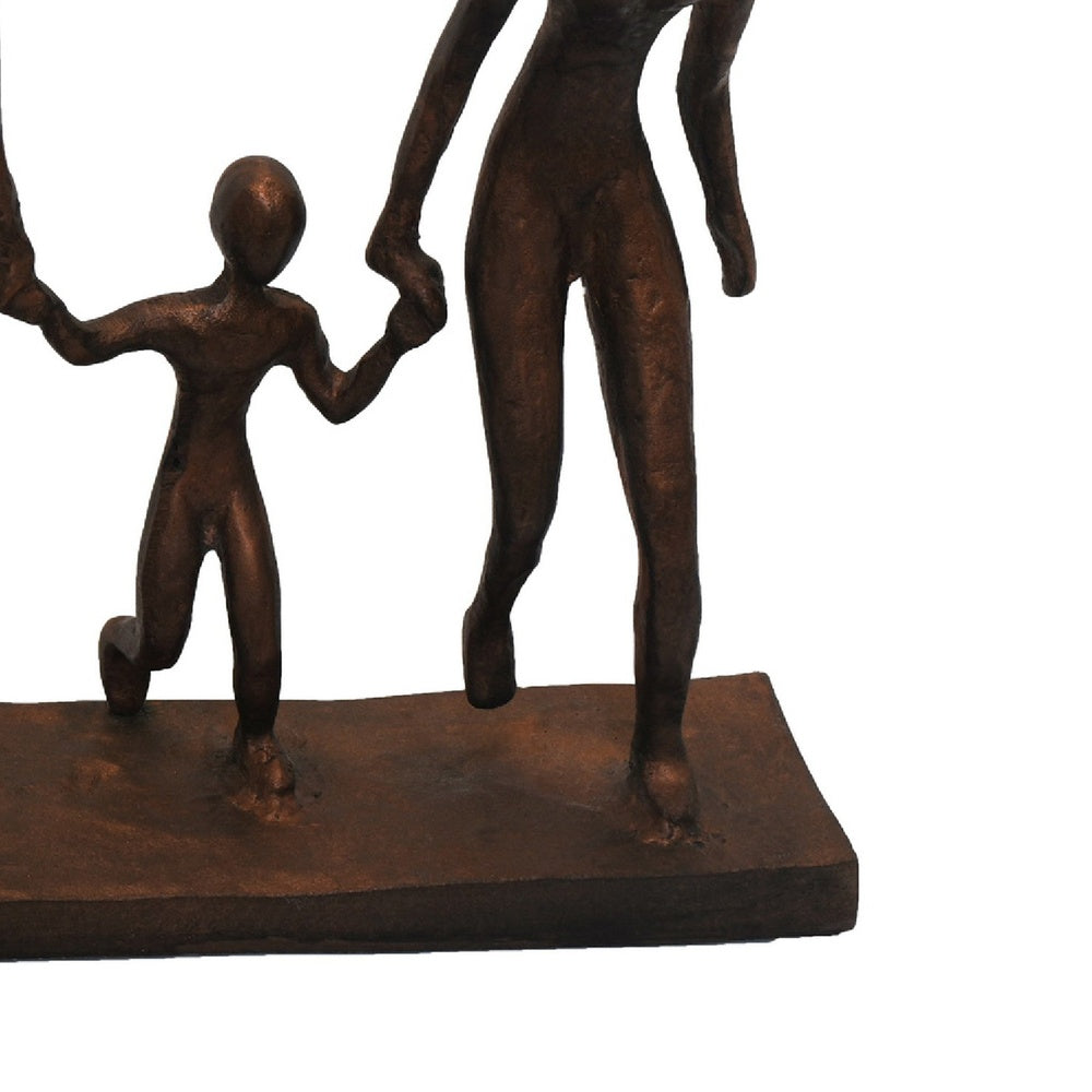 Draco Decorative Family Figurine Sculpture on Base | Bronze Metal
