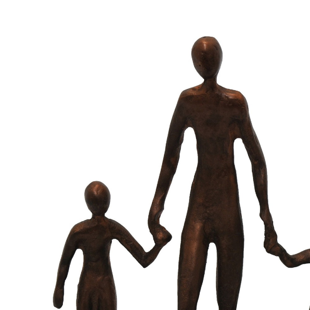 Draco Decorative Family Figurine Sculpture on Base | Bronze Metal