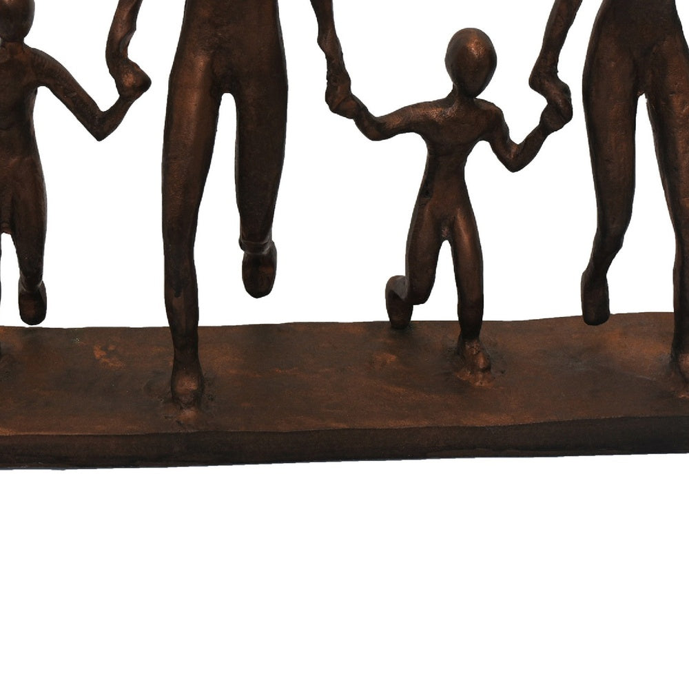 Draco Decorative Family Figurine Sculpture on Base | Bronze Metal